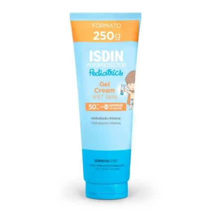Protetor Solar Infantil Isdin Pediatrics Gel Cream Wet Skin FPS 50 250g