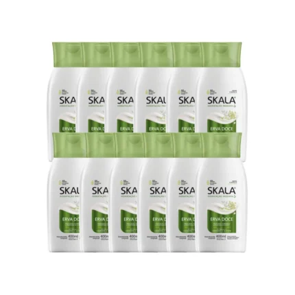 Kit 12 Loção Creme Hidratante Corpo Erva Doce Vegano Skala
