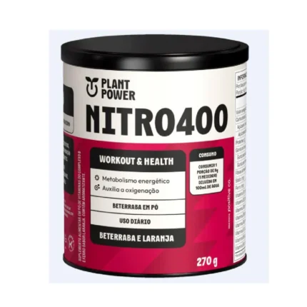 Suplemento Alimentar Plant Power Nitro400 Beterraba e Laranja 270g