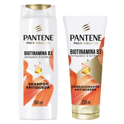 Kit Pantene Biotinamina B3 Antiqueda & Nutrição Shampoo 300ml + Condicionador 150ml