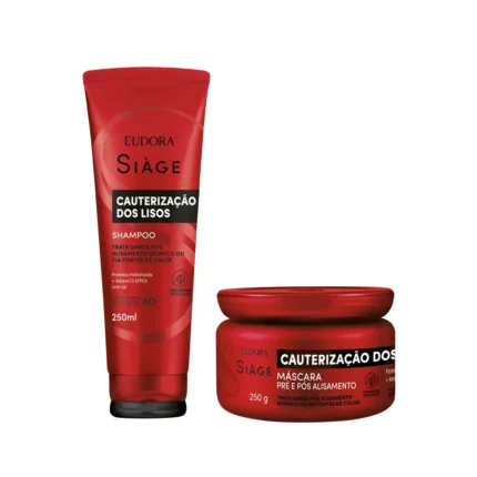 Kit Eudora Siàge Cauterização dos Lisos Shampoo 250ml + Máscara 250g