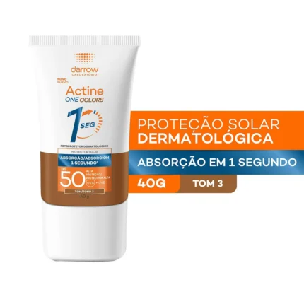 Protetor Solar Facial Darrow Actine One Colors FPS 50 Tom 3 40g