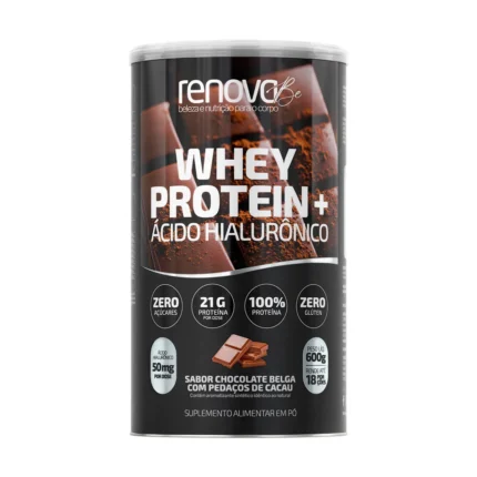 Whey Protein + Ácido Hialurônico Renova Be Chocolate Belga com Pedaços de Cacau 600g