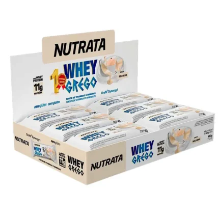 Whey Grego Bar Barrinha Sabor Beijinho Display C/12