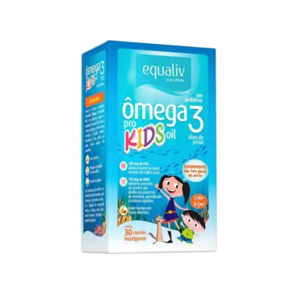 Ômega 3 Pro Kids Oil Concentrado Epa e Dha Equaliv 30 cápsulas Laranja com Frutas Silvestres