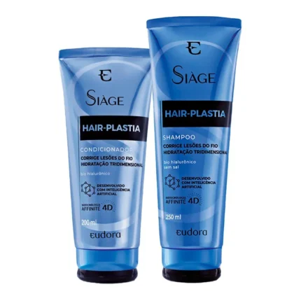 Kit Eudora Siage Hair-plastia Shampoo 250ml Condicionador 200ml