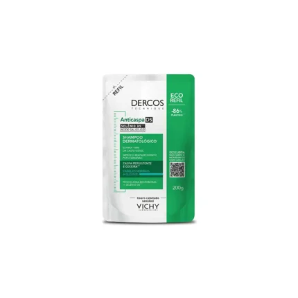 Refíl Shampoo Vichy Dercos Anticaspa DS Cabelos Normais e Oleosos Refil Sustentável 200g