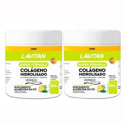 Lavitan Colágeno Hidrolisado Verisol 300g Abacaxi + Hortelã