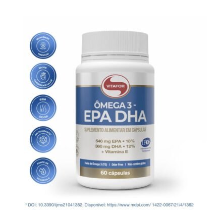 Ômega 3 EPA DHA Vitafor com 60 cápsulas