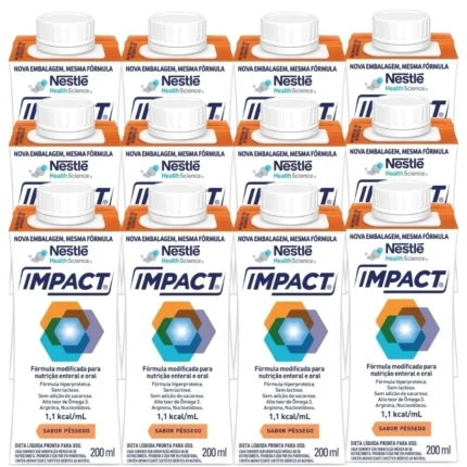 Nutrição Enteral E Oral Impact Pêssego 200Ml 12 Unidades